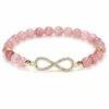 Buddha Stones Natural Strawberry Quartz Positivity Healing Bracelet - 图片 2
