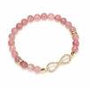 Buddha Stones Natural Strawberry Quartz Positivity Healing Bracelet