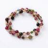 Natural Tourmaline Strawberry Quartz Amethyst Peace Wisdom Double Wrap Bracelet - 图片 4